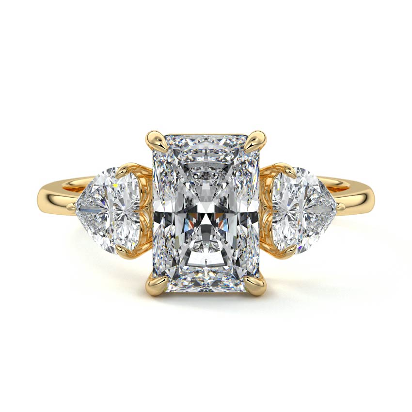 Ariadne - Radiant Yellow Gold Lab Grown Diamond Engagement Ring | Nura Lab