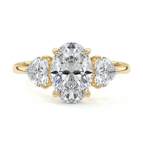Ariadne - Oval Yellow Gold Lab Grown Diamond Engagement Ring | Nura Lab