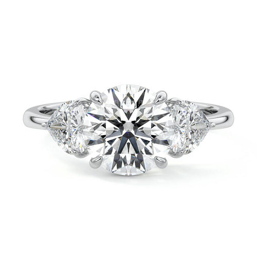 Ariadne - Round White Gold Lab Grown Diamond Engagement Ring | Nura Lab