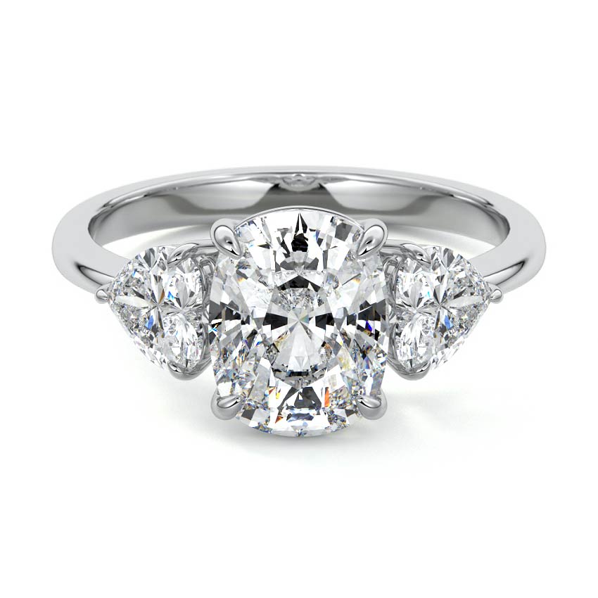 Ariadne - Cushion White Gold Lab Grown Diamond Engagement Ring | Nura Lab