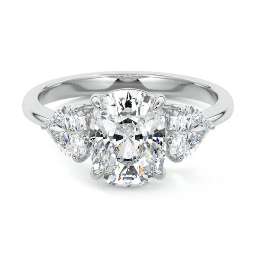 Ariadne - Cushion White Gold Lab Grown Diamond Engagement Ring | Nura Lab