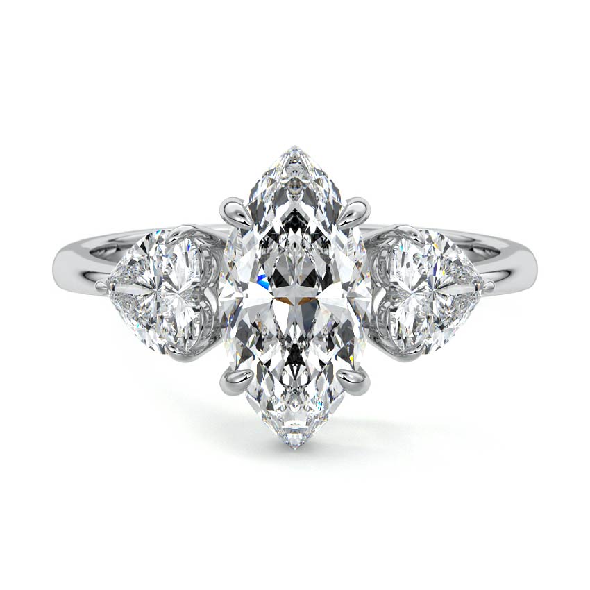 Ariadne - Marquise Platinum Lab Grown Diamond Engagement Ring | Nura Lab