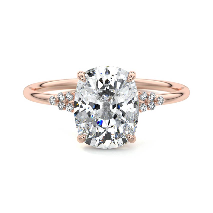 Aster - Cushion Rose Gold Lab Grown Diamond Engagement Ring | Nura Lab