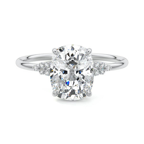 Aster - Cushion White Gold Lab Grown Diamond Engagement Ring | Nura Lab