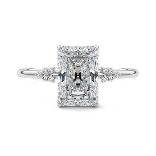 Aster - Radiant Platinum Lab Grown Diamond Engagement Ring | Nura Lab