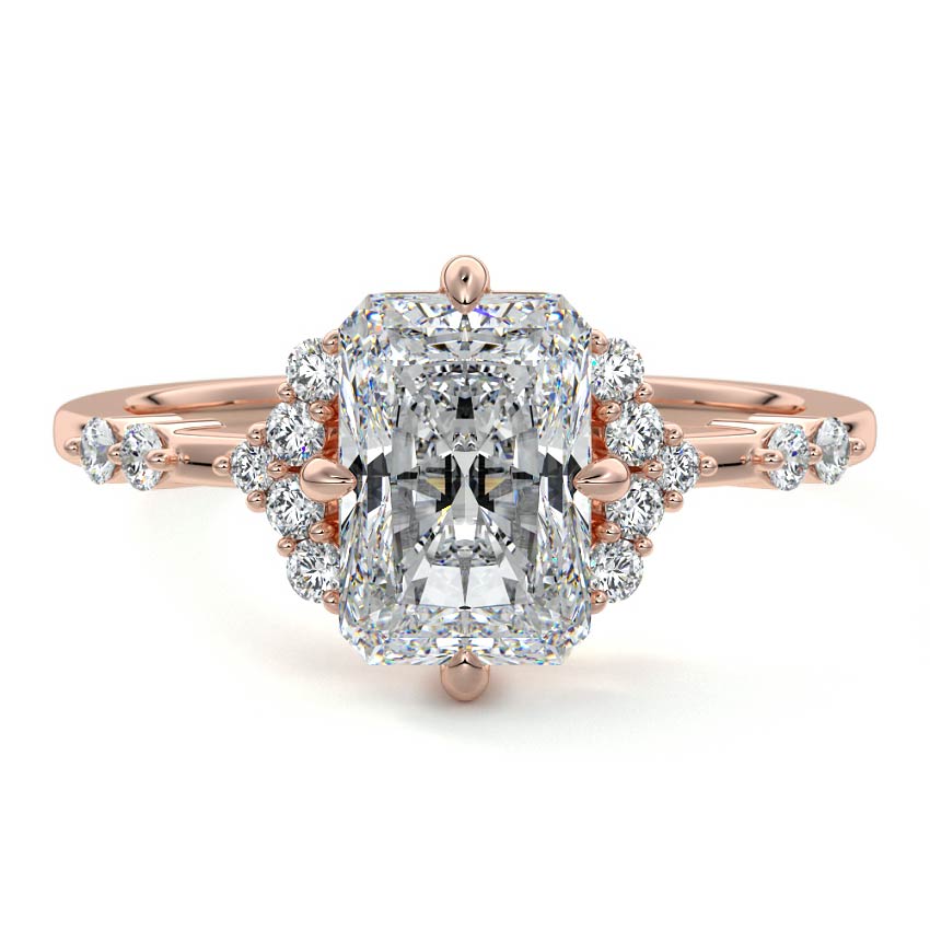 Alessandra - Radiant Rose Gold Lab Grown Diamond Engagement Ring | Nura Lab