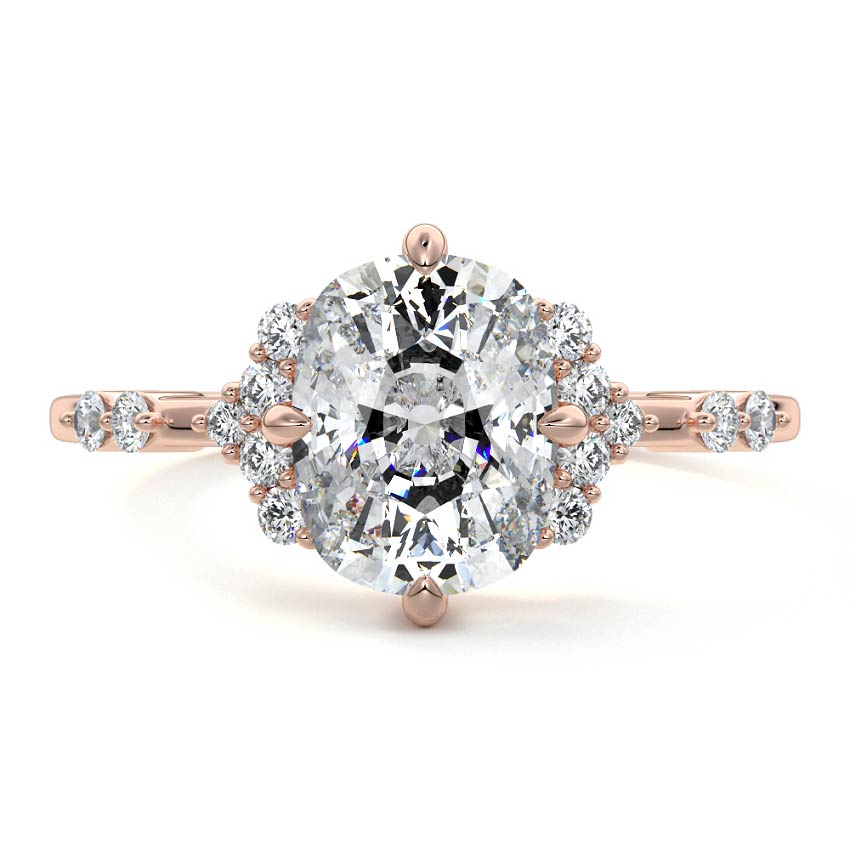 Alessandra - Cushion Rose Gold Lab Grown Diamond Engagement Ring | Nura Lab