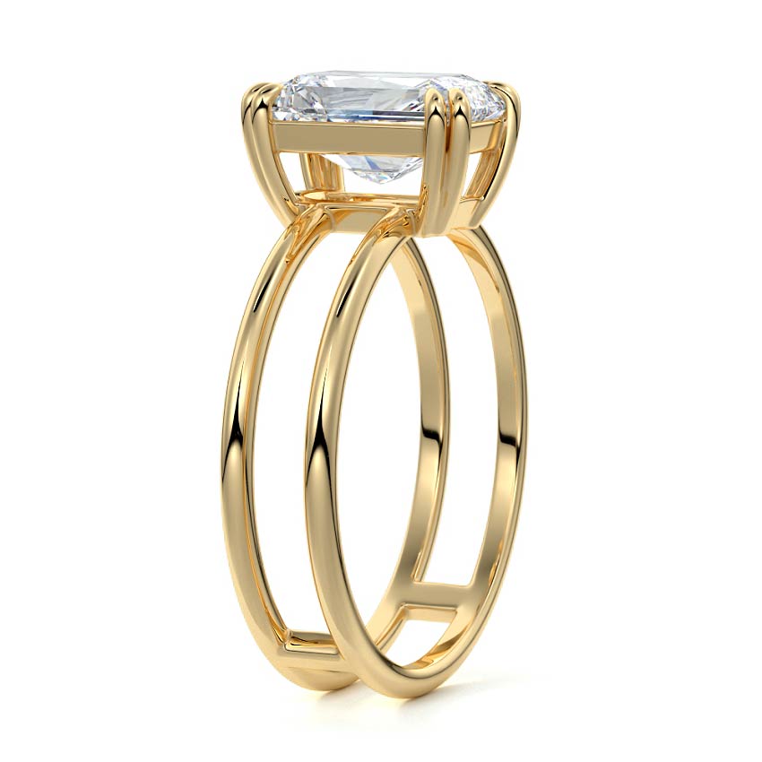 Bruna - Radiant Yellow Gold Lab Grown Diamond Engagement Ring | Nura Lab