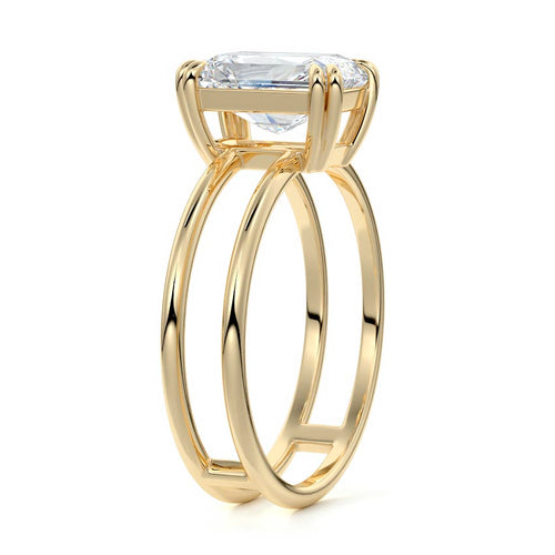 Bruna - Radiant Yellow Gold Lab Grown Diamond Engagement Ring | Nura Lab