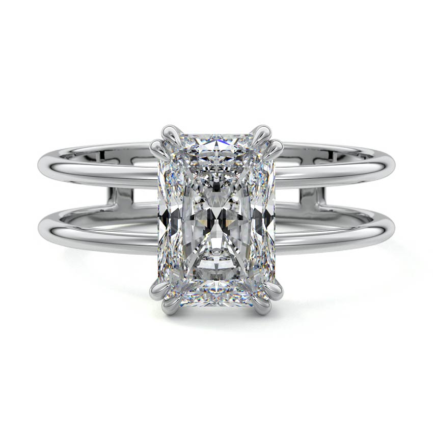 Bruna - Radiant White Gold Lab Grown Diamond Engagement Ring | Nura Lab