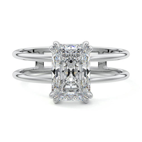 Bruna - Radiant White Gold Lab Grown Diamond Engagement Ring | Nura Lab
