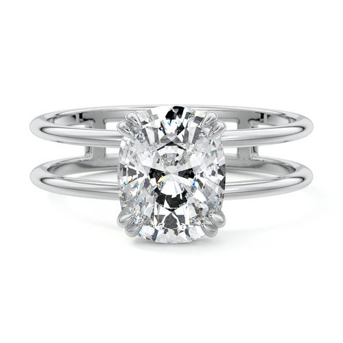 Bruna - Cushion Platinum Lab Grown Diamond Engagement Ring | Nura Lab