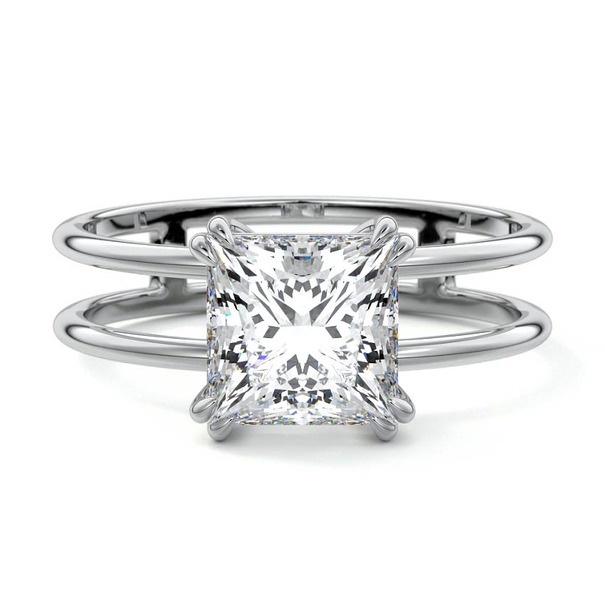 Bruna - Princess Platinum Lab Grown Diamond Engagement Ring | Nura Lab