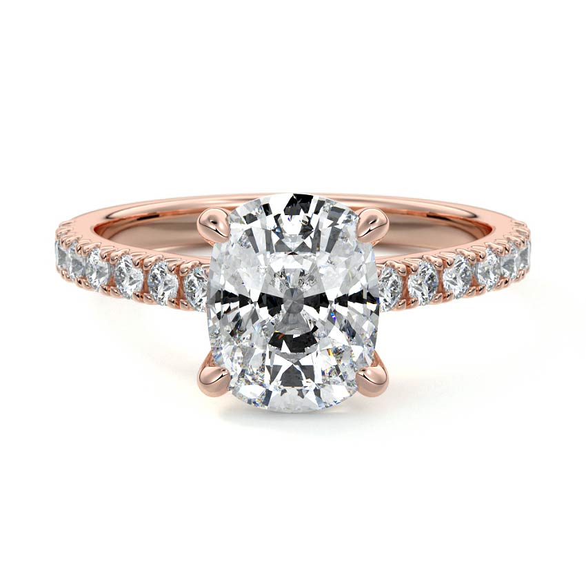 Calista - Cushion Rose Gold Lab Grown Diamond Engagement Ring | Nura Lab