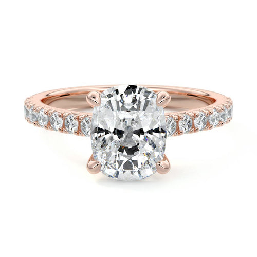 Calista - Cushion Rose Gold Lab Grown Diamond Engagement Ring | Nura Lab