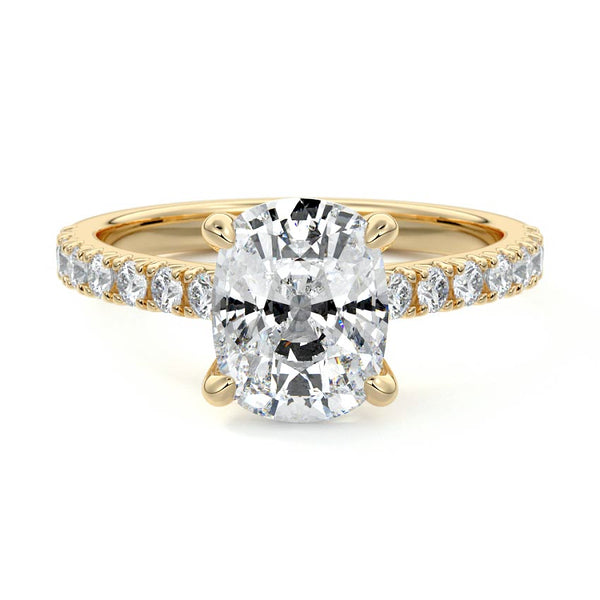 Calista - Cushion Pavé Lab Grown Diamond Engagement Ring