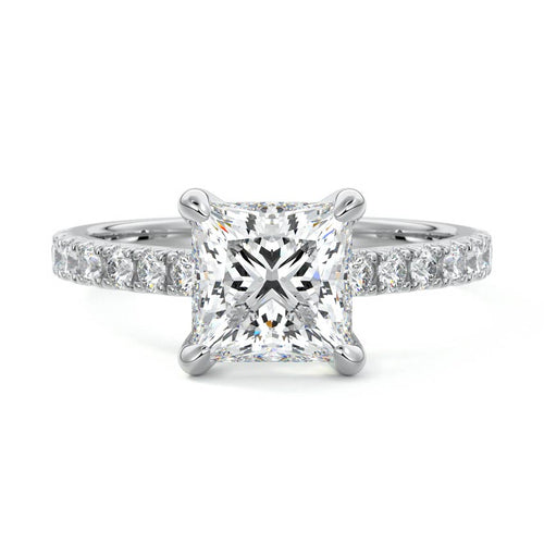Calista - Princess Platinum Lab Grown Diamond Engagement Ring | Nura Lab