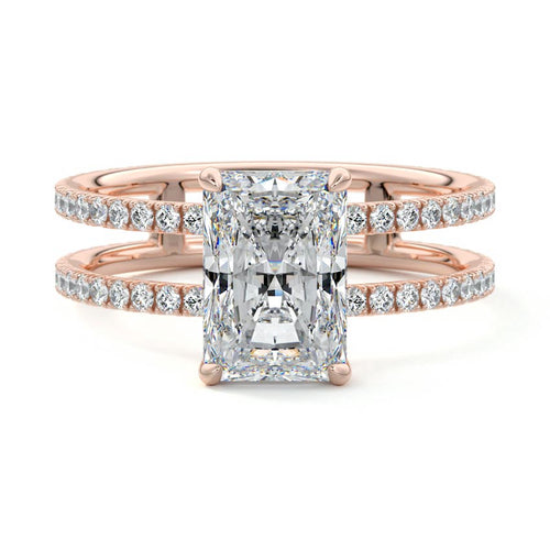 Camila - Radiant Rose Gold Lab Grown Diamond Engagement Ring | Nura Lab