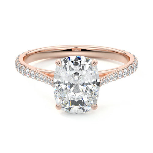 Carina - Cushion Rose Gold Lab Grown Diamond Engagement Ring | Nura Lab