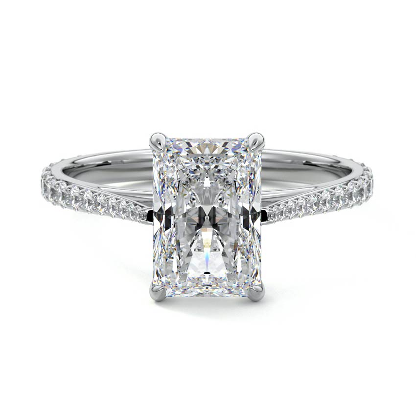 Carina - Radiant White Gold Lab Grown Diamond Engagement Ring | Nura Lab