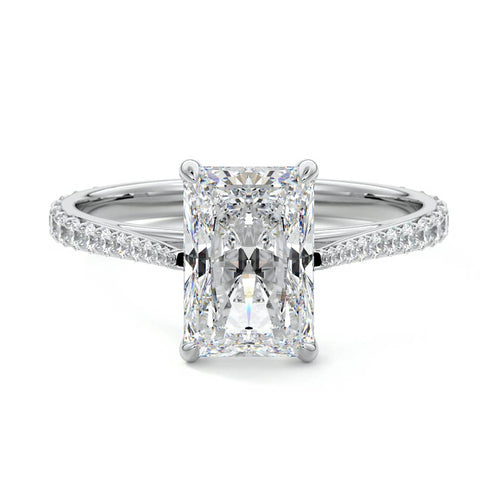 Carina - Radiant Platinum Lab Grown Diamond Engagement Ring | Nura Lab