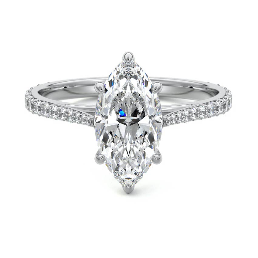 Carina - Marquise Platinum Lab Grown Diamond Engagement Ring | Nura Lab