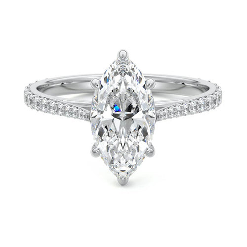 Carina - Marquise Platinum Lab Grown Diamond Engagement Ring | Nura Lab