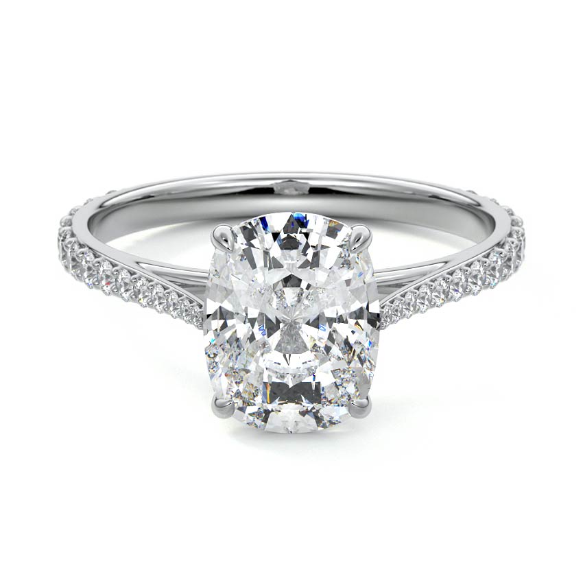 Carina - Cushion Platinum Lab Grown Diamond Engagement Ring | Nura Lab