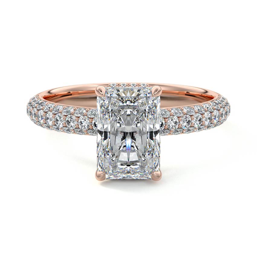 Celine - Radiant Rose Gold Lab Grown Diamond Engagement Ring | Nura Lab