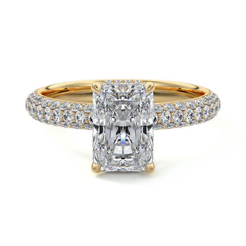 Celine - Radiant Yellow Gold Lab Grown Diamond Engagement Ring | Nura Lab