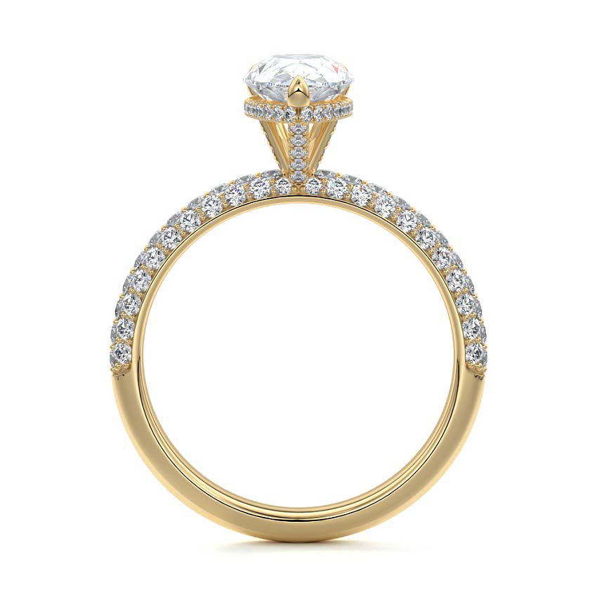 Celine - Pear Yellow Gold Lab Grown Diamond Engagement Ring | Nura Lab