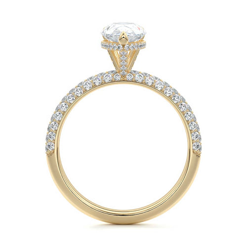 Celine - Pear Yellow Gold Lab Grown Diamond Engagement Ring | Nura Lab