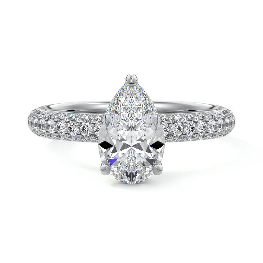 Celine - Pear White Gold Lab Grown Diamond Engagement Ring | Nura Lab