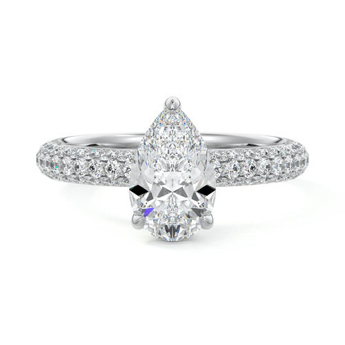 Celine - Pear White Gold Lab Grown Diamond Engagement Ring | Nura Lab