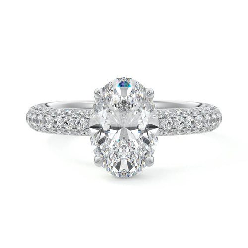 Celine - Oval Platinum Lab Grown Diamond Engagement Ring | Nura Lab