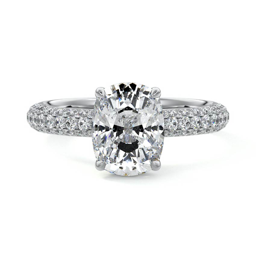 Celine - Cushion Platinum Lab Grown Diamond Engagement Ring | Nura Lab