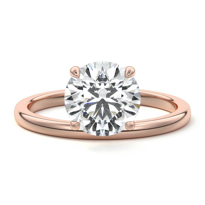 Daria - Round Rose Gold Lab Grown Diamond Engagement Ring | Nura Lab