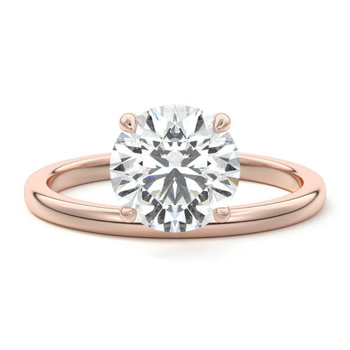 Daria - Round Rose Gold Lab Grown Diamond Engagement Ring | Nura Lab