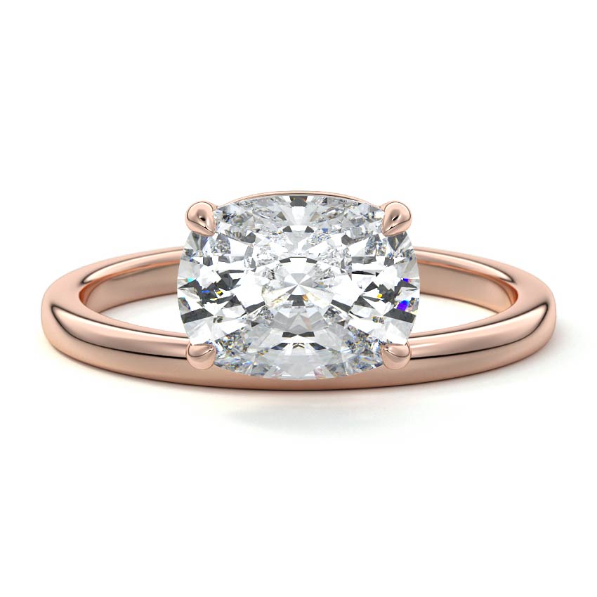 Daria - Cushion Rose Gold Lab Grown Diamond Engagement Ring | Nura Lab