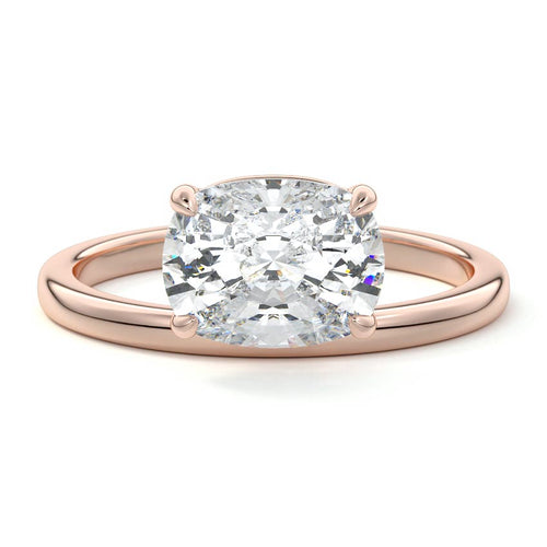 Daria - Cushion Rose Gold Lab Grown Diamond Engagement Ring | Nura Lab