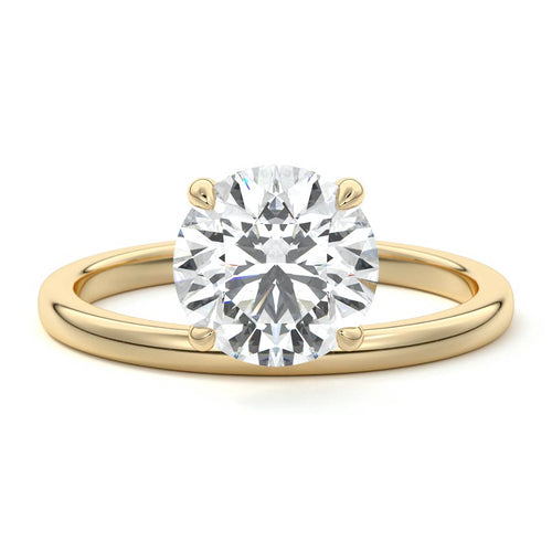 Daria - Round Yellow Gold Lab Grown Diamond Engagement Ring | Nura Lab