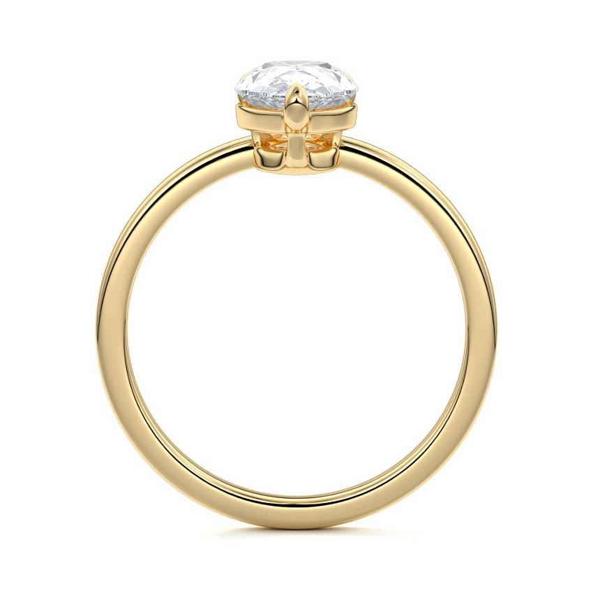 Daria - Pear Yellow Gold Lab Grown Diamond Engagement Ring | Nura Lab