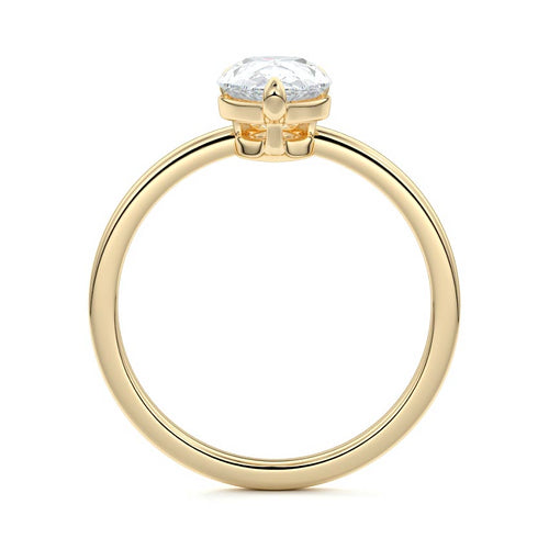 Daria - Pear Yellow Gold Lab Grown Diamond Engagement Ring | Nura Lab