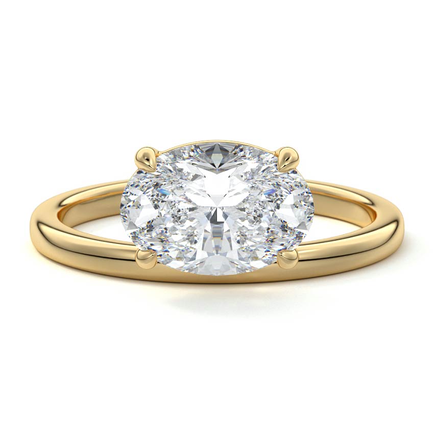 Daria - Oval Yellow Gold Lab Grown Diamond Engagement Ring | Nura Lab
