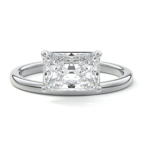 Daria - Radiant White Gold Lab Grown Diamond Engagement Ring | Nura Lab