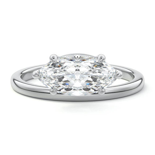 Daria - Marquise White Gold Lab Grown Diamond Engagement Ring | Nura Lab