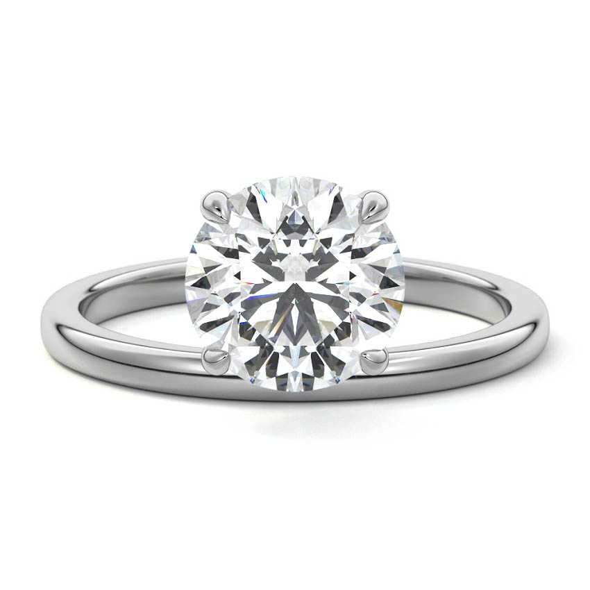 Daria - Round Platinum Lab Grown Diamond Engagement Ring | Nura Lab