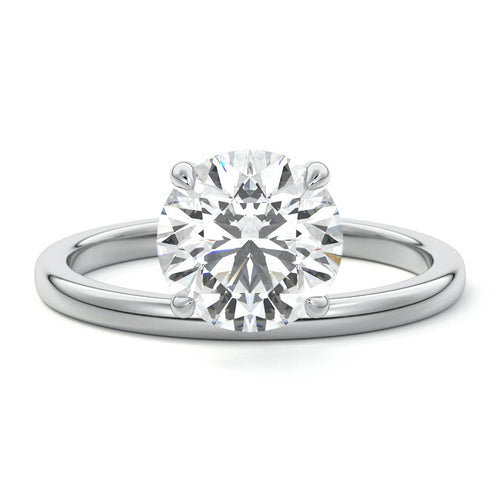 Daria - Round Platinum Lab Grown Diamond Engagement Ring | Nura Lab