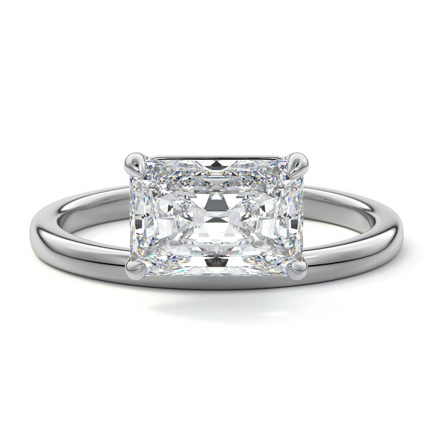 Daria - Radiant Platinum Lab Grown Diamond Engagement Ring | Nura Lab