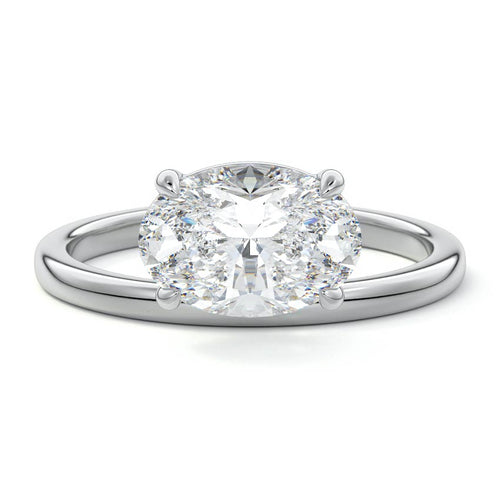 Daria - Oval Platinum Lab Grown Diamond Engagement Ring | Nura Lab